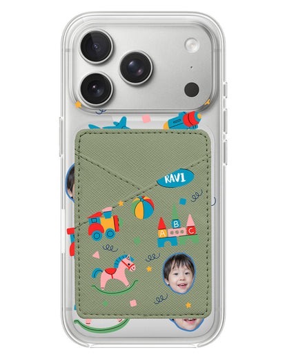 iPhone Phone Wallet Case - Face Grid Boys Toys