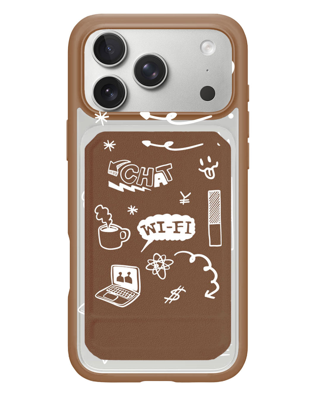 iPhone Magnetic Multifold Wallet - Social White