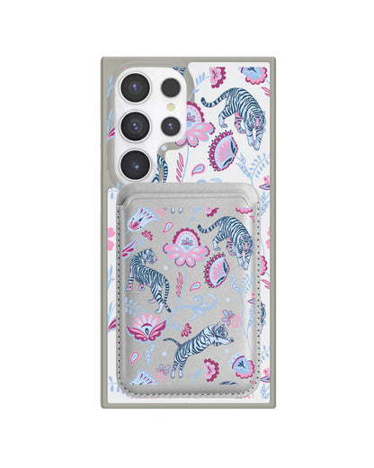 Android Magnetic Wallet Case - Tiger & Floral 3.0