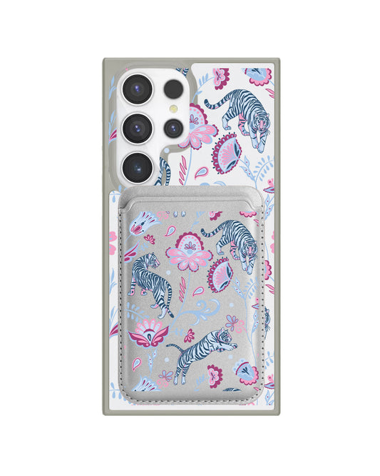 Android Magnetic Wallet Case - Tiger & Floral 3.0