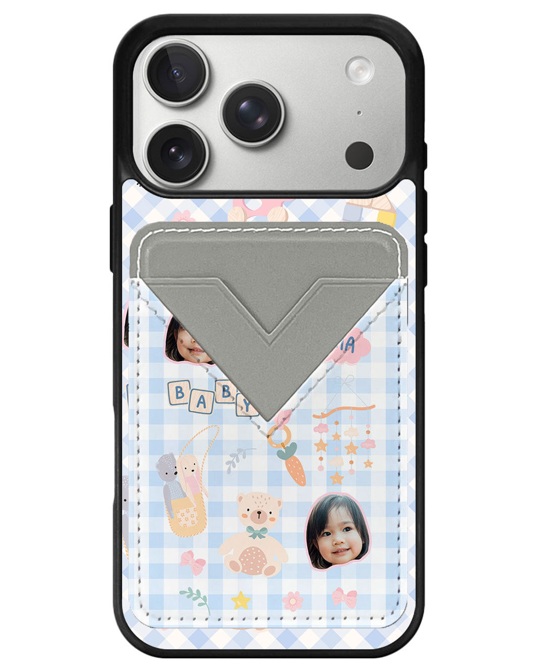 iPhone Avant Wallet Case - Face Grid Girl's Toys