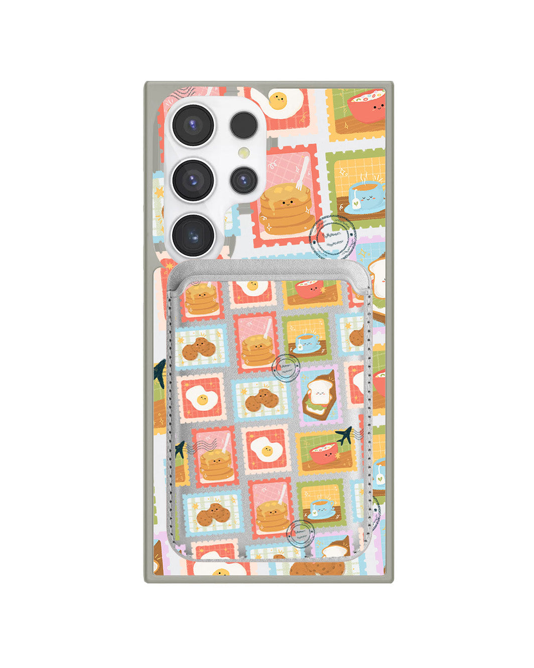 Android Magnetic Wallet Case - Breakfast Menu Stamps