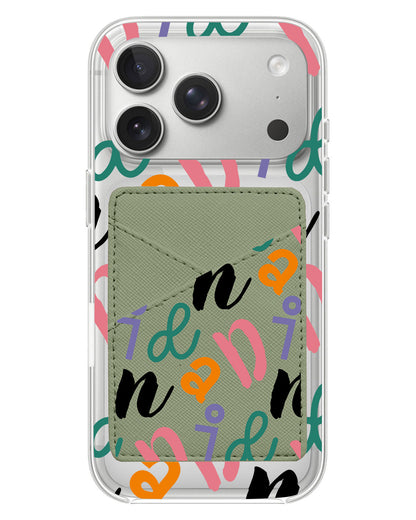 iPhone Phone Wallet Case - Playful Monogram 3.0