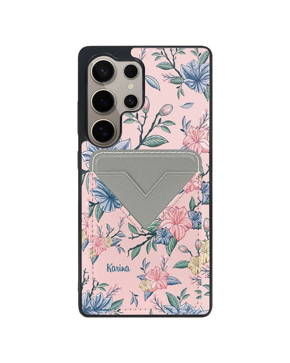 Android Avant Wallet Case - Pink & Blue Floral