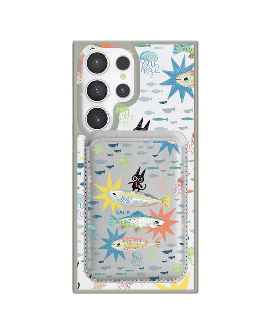 Android Magnetic Wallet Case - The Fish Surfer