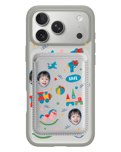 iPhone Magnetic Wallet Case - Face Grid Boys Toys
