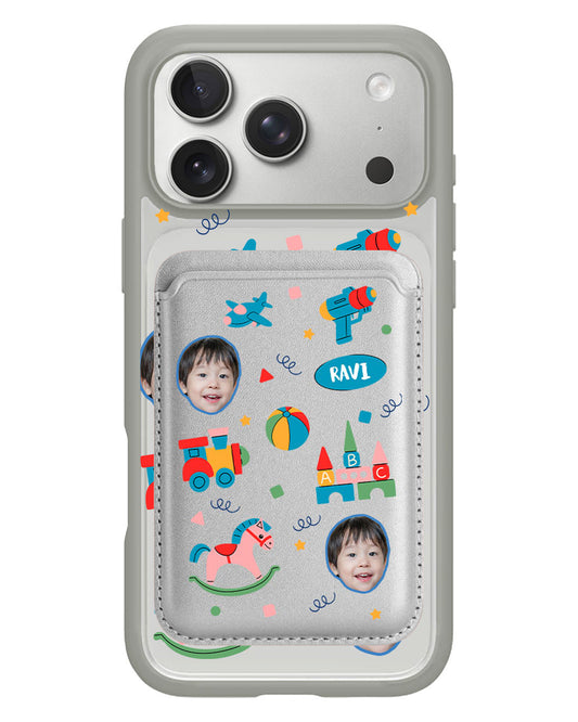 iPhone Magnetic Wallet Case - Face Grid Boys Toys