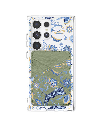 Android Phone Wallet Case - Tiger & Floral