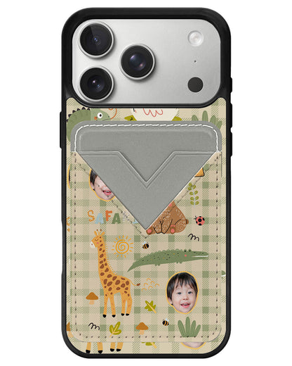 iPhone Avant Wallet Case - Face Grid Safari