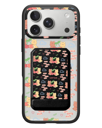 iPhone Magnetic Multifold Wallet - Cherry Bear