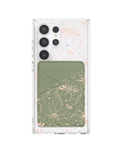 Android Phone Wallet Case - Sketchy Flower & Butterfly 1.0