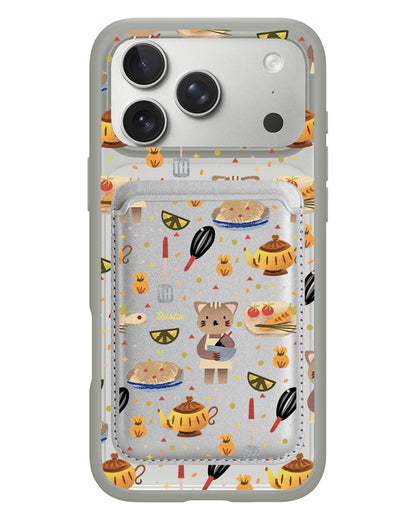 iPhone Magnetic Wallet Case - Cooking Cat