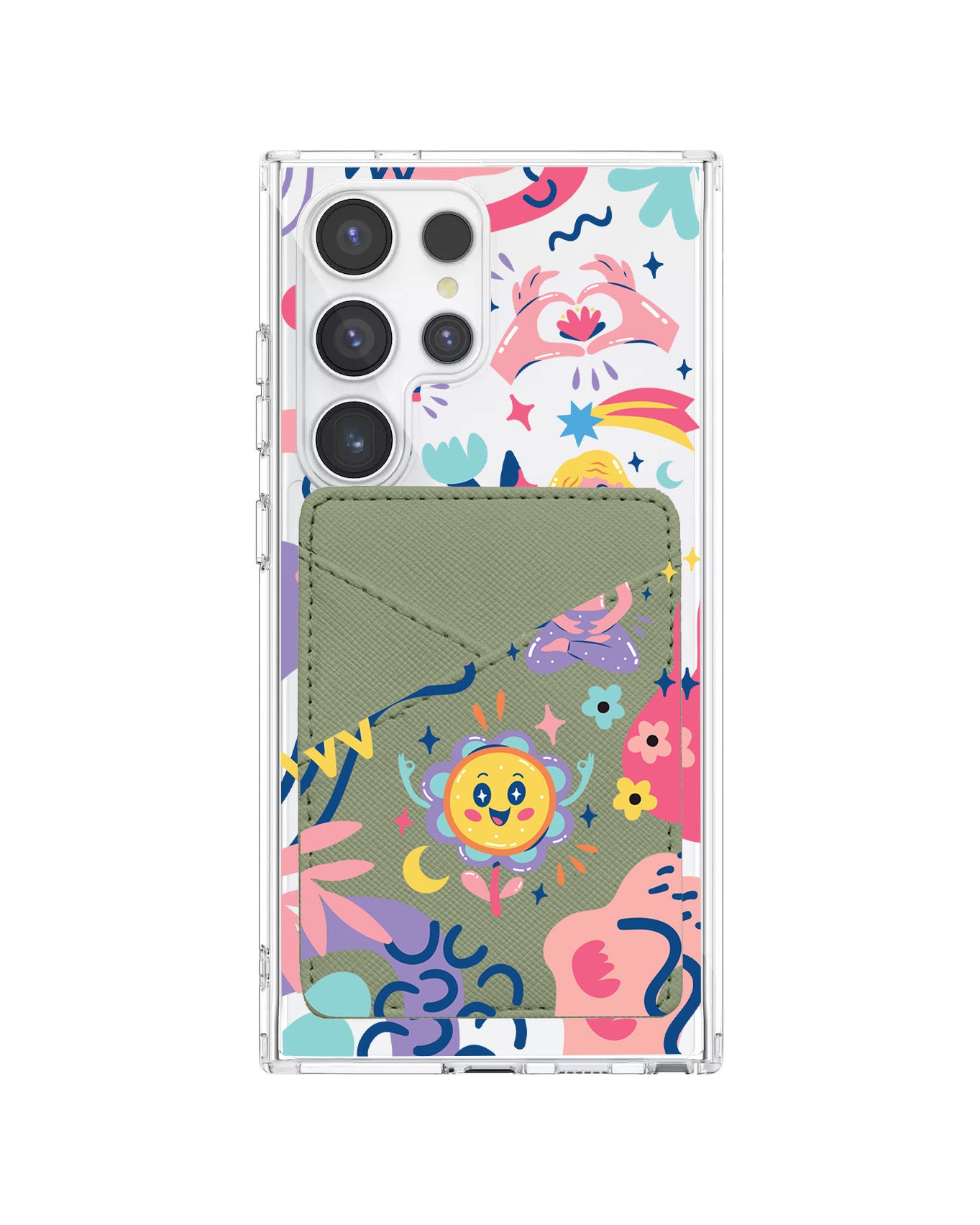 Android Phone Wallet Case - Heather