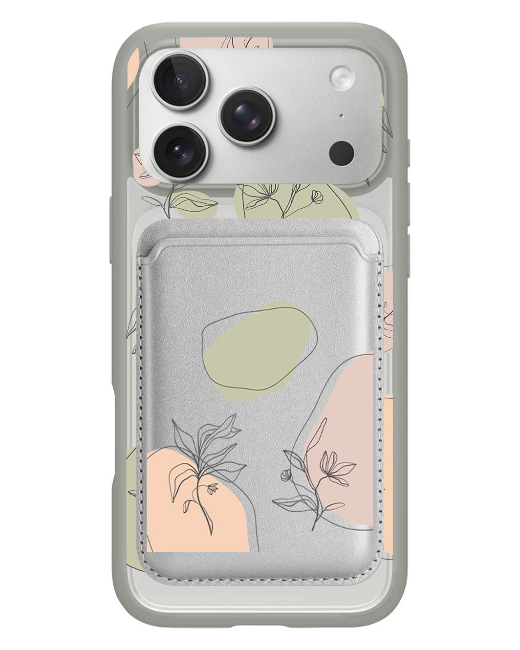 iPhone Magnetic Wallet Case - Sketchy Flower