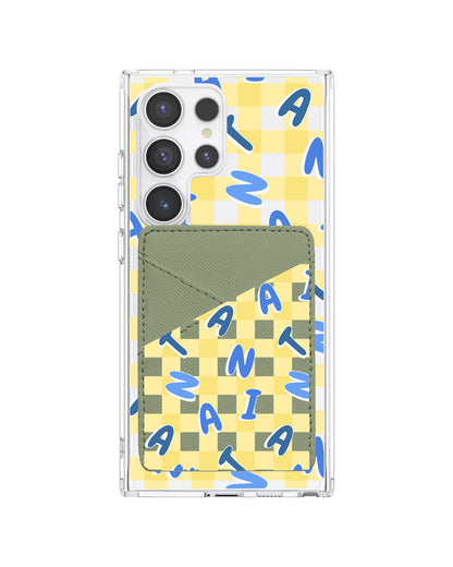 Android Phone Wallet Case - Checkered Monogram 3.0