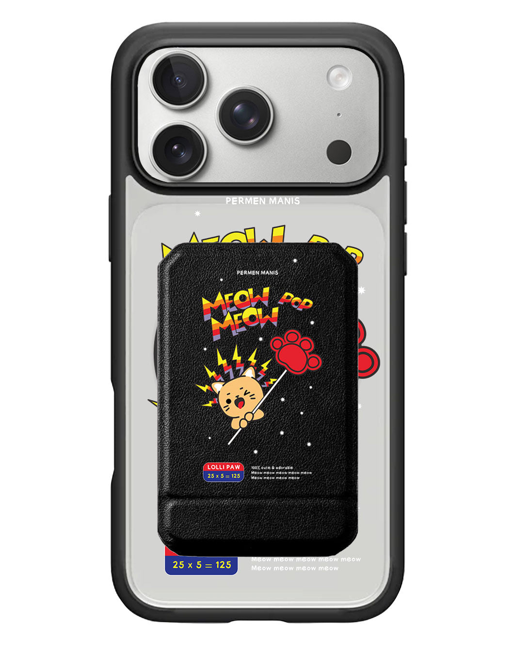 iPhone Magnetic Multifold Wallet - Meow Pop 2.0
