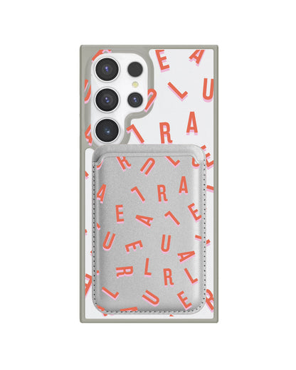 Android Magnetic Wallet Case - Monogram 1.0 Coral