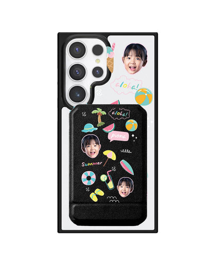 Android Magnetic Multifold Wallet - Face Grid Summer