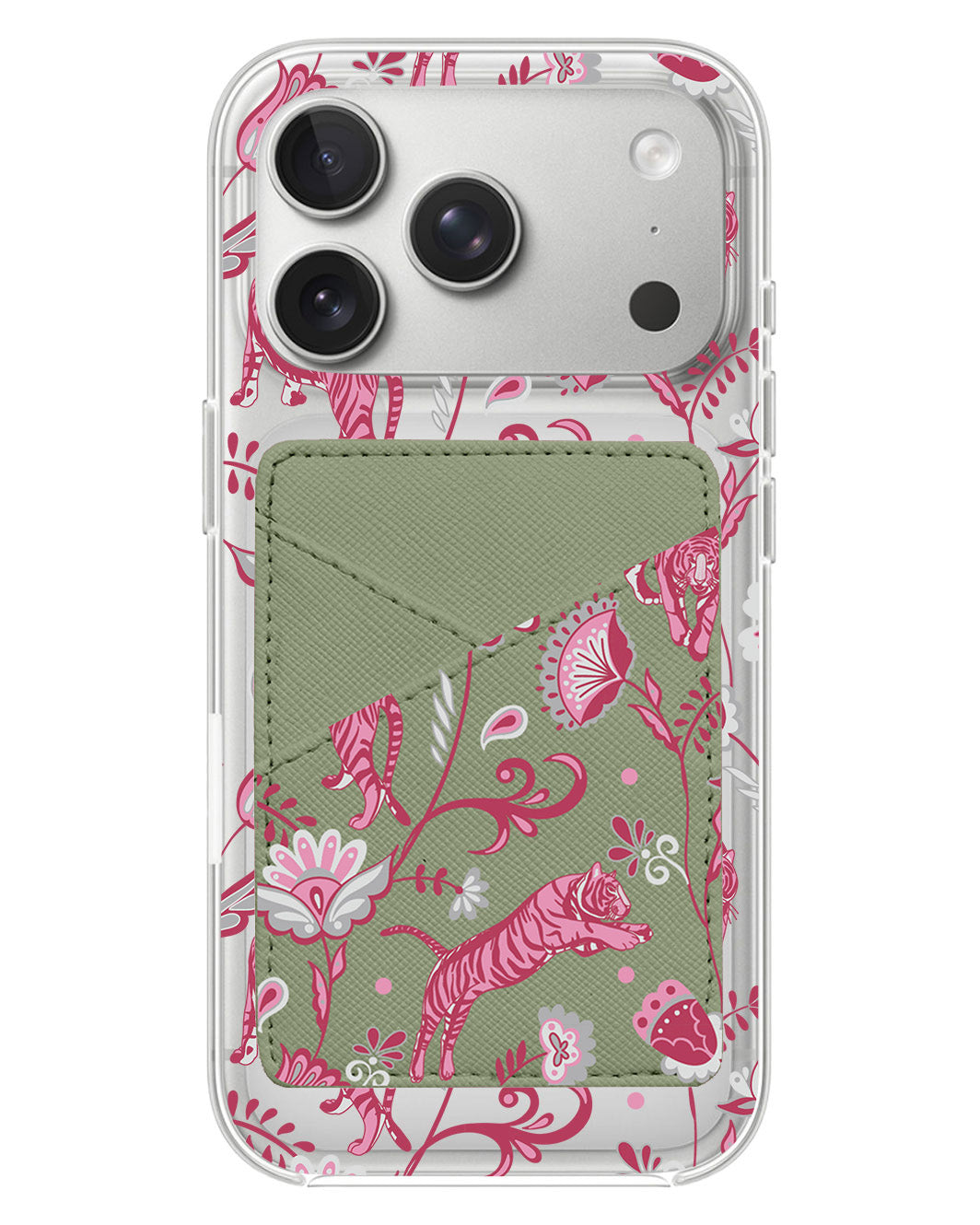 iPhone Phone Wallet Case - Tiger & Floral 7.0