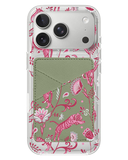 iPhone Phone Wallet Case - Tiger & Floral 7.0