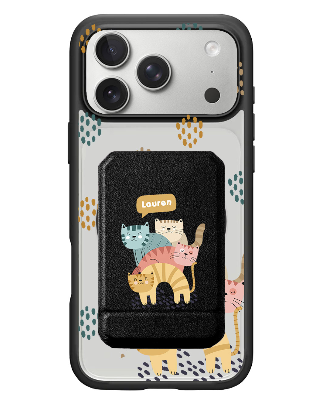 iPhone Magnetic Multifold Wallet - Rainbow Meow 2.0