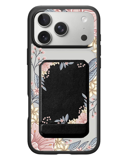 iPhone Magnetic Multifold Wallet - Pink Florals