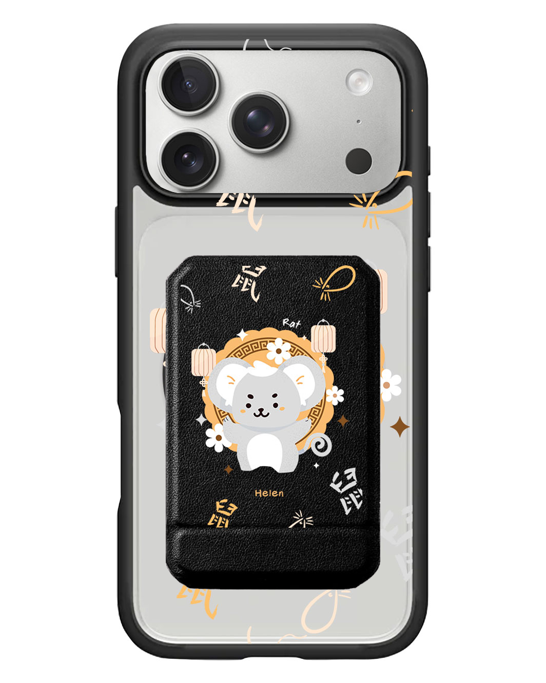 iPhone Magnetic Multifold Wallet - Rat (Chinese Zodiac / Shio)