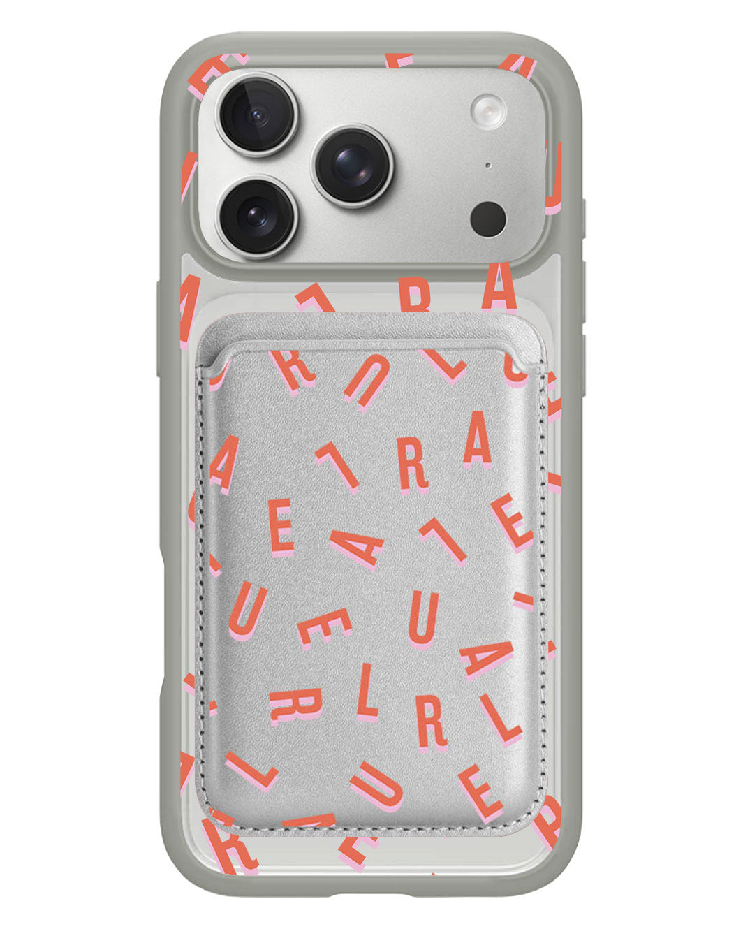 iPhone Magnetic Wallet Case - Monogram 1.0 Coral