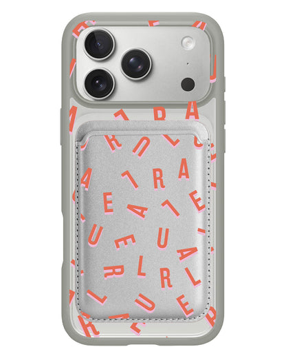 iPhone Magnetic Wallet Case - Monogram 1.0 Coral