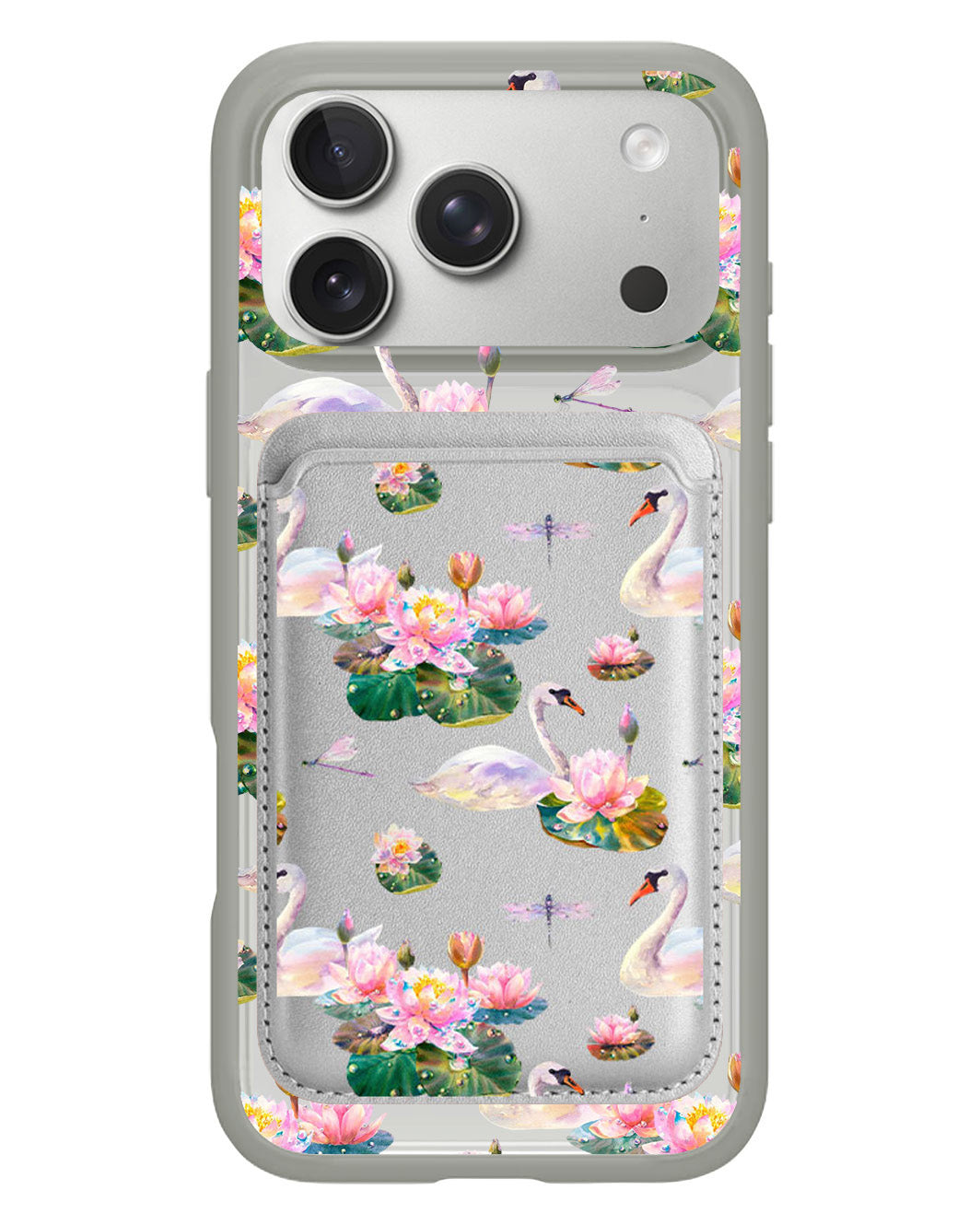 iPhone Magnetic Wallet Case - Swan
