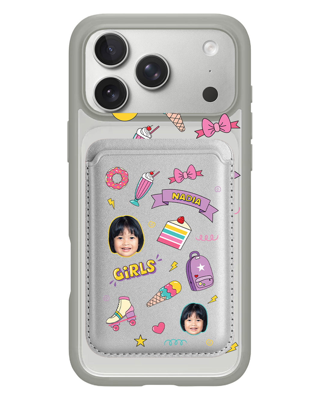 iPhone Magnetic Wallet Case - Face Grid Comic