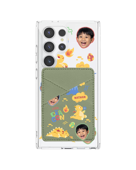 Android Phone Wallet Case - Face Grid Little Dragon