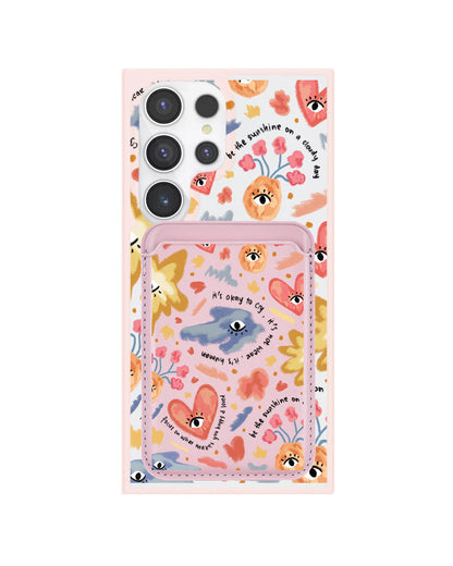 Android Magnetic Wallet Case - Abstract lovers