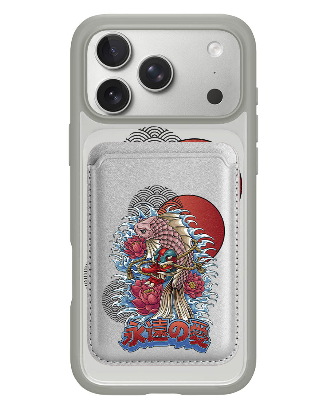 iPhone Magnetic Wallet Case - Oni Koi