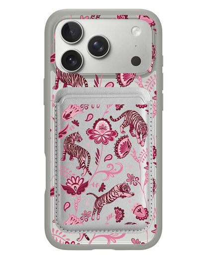 iPhone Magnetic Wallet Case - Tiger & Floral 2.0