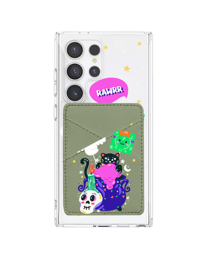 Android Phone Wallet Case - Cat Monster