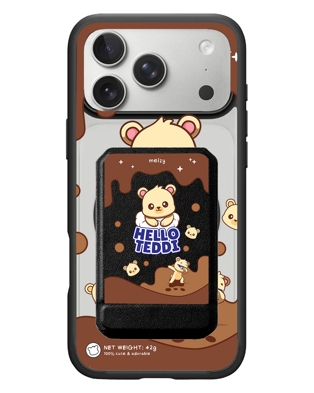 iPhone Magnetic Multifold Wallet - Hello Teddy 1.0