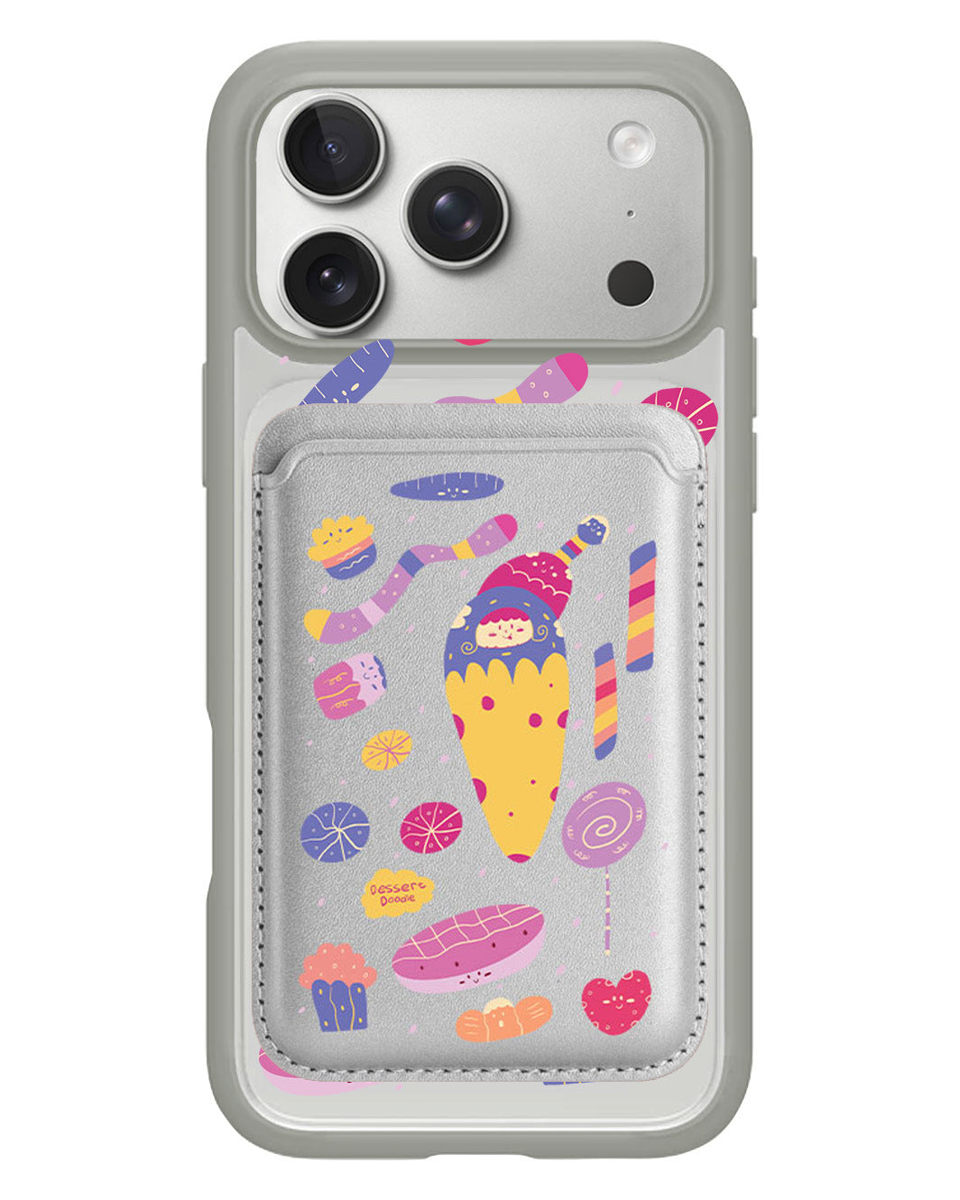 iPhone Magnetic Wallet Case - Dessert Doodle