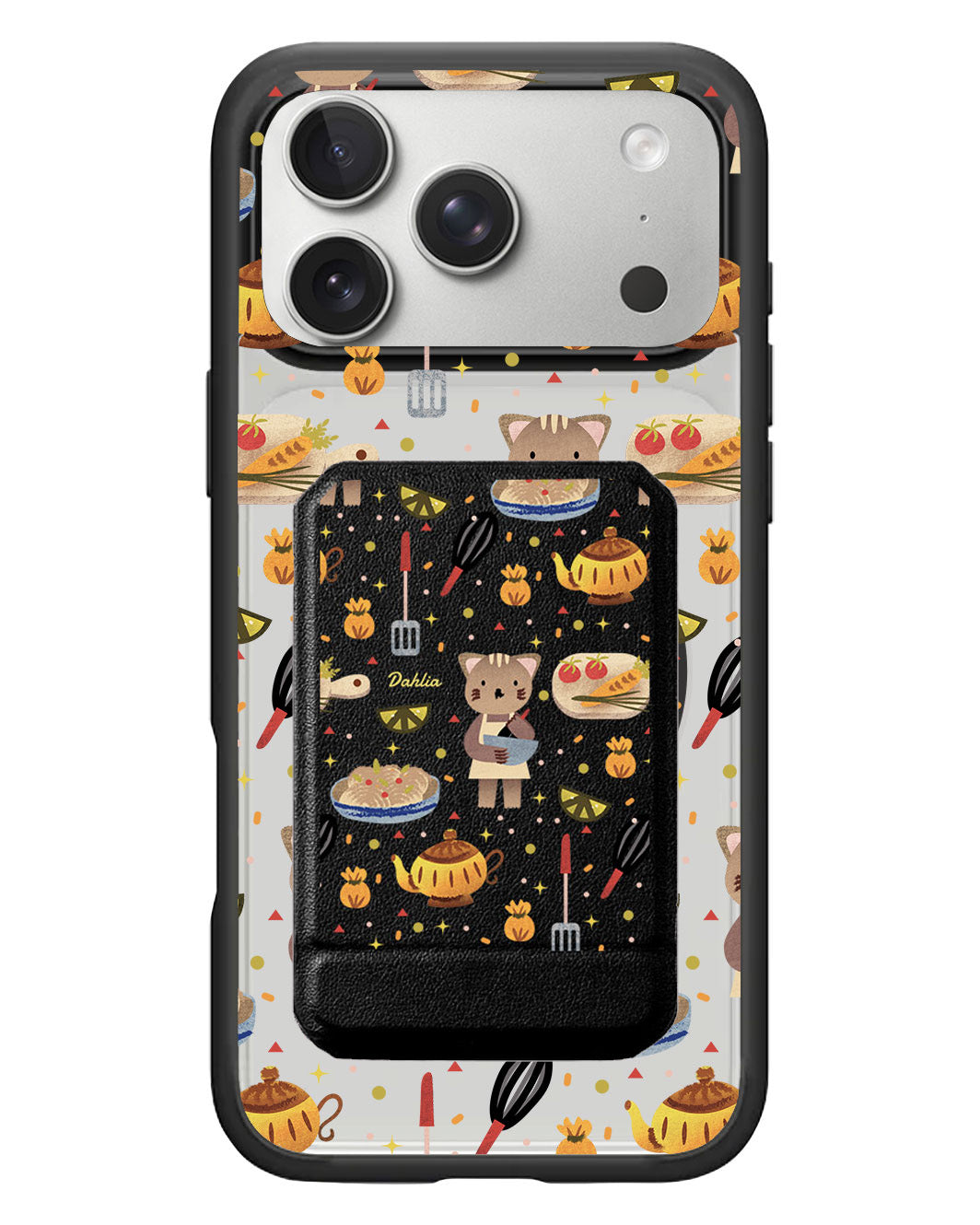 iPhone Magnetic Multifold Wallet - Cooking Cat
