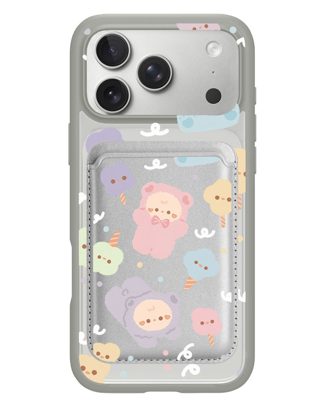 iPhone Magnetic Wallet Case - Cotton Teddy