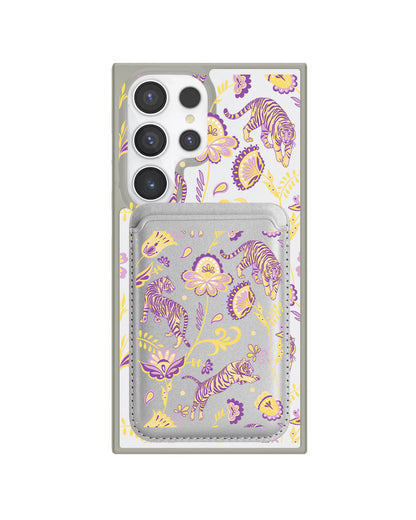Android Magnetic Wallet Case - Tiger & Floral 4.0