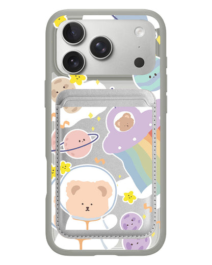 iPhone Magnetic Wallet Case - Astrobear