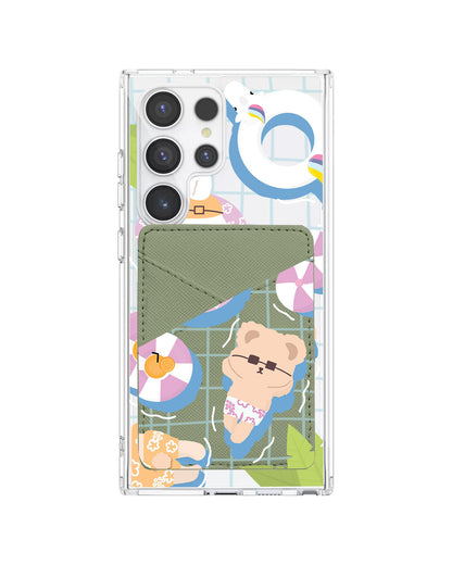 Android Phone Wallet Case - Pool Party Pink