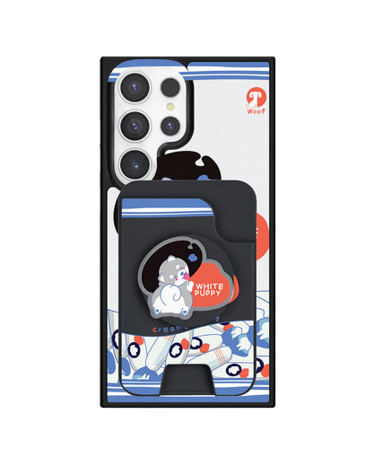 Android Magpop Wallet - White Puppy