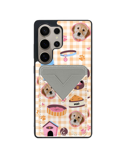 Android Avant Wallet Case - Pet Grid Puppy Cozy Day