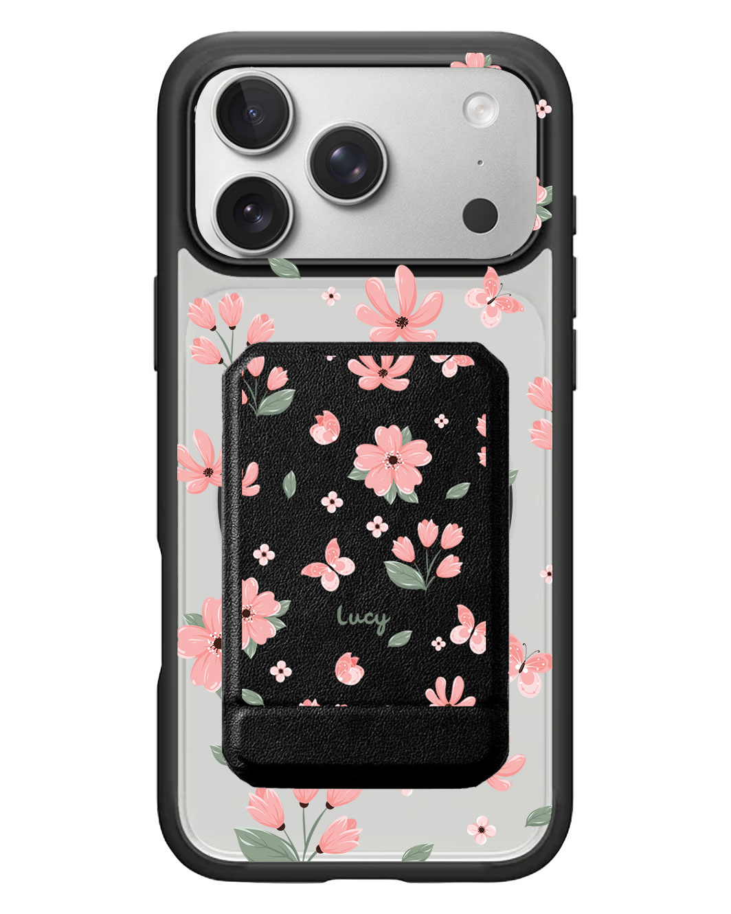 iPhone Magnetic Multifold Wallet - Pink Delight