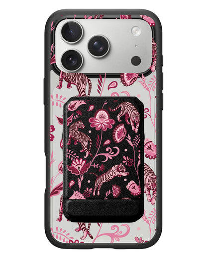iPhone Magnetic Multifold Wallet - Tiger & Floral 2.0
