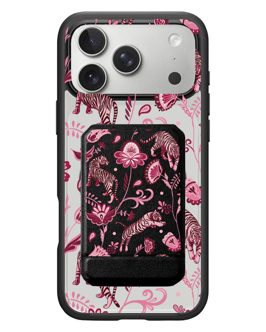 iPhone Magnetic Multifold Wallet - Tiger & Floral 2.0