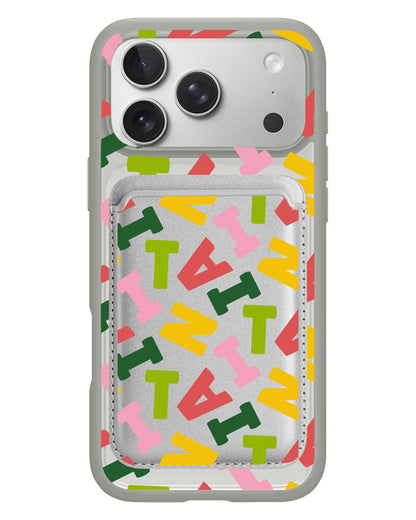 iPhone Magnetic Wallet Case - Scattered Monogram 3.0
