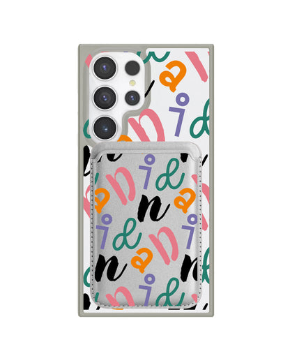Android Magnetic Wallet Case - Playful Monogram 3.0